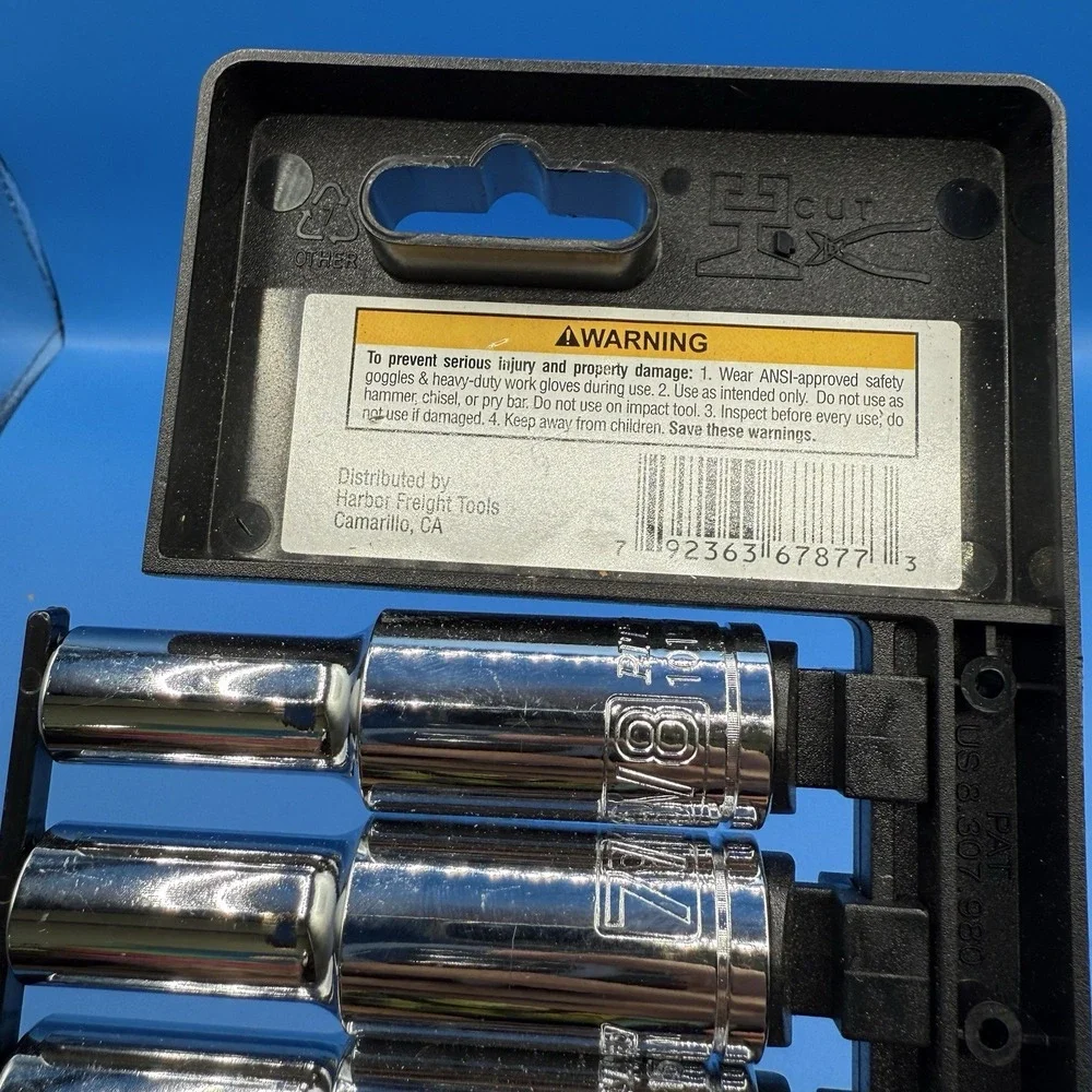 PITTSBURGH 67877- 10‎ Pc 1/2 in. Drive SAE High Visibility Deep Socket